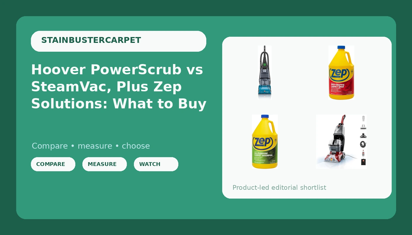 Hoover PowerScrub vs SteamVac, Plus Zep Solutions: What to Buy
