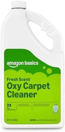 Amazon Basics Carpet Cleaner and Carpet Stain Remover, Fresh Scent, 64 fl oz